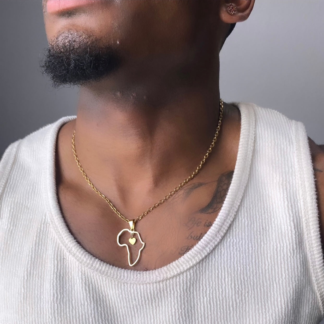 African heart necklace