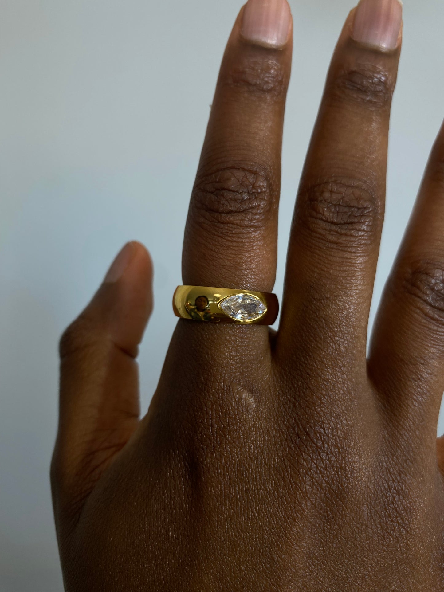 Lozenge stone Ring