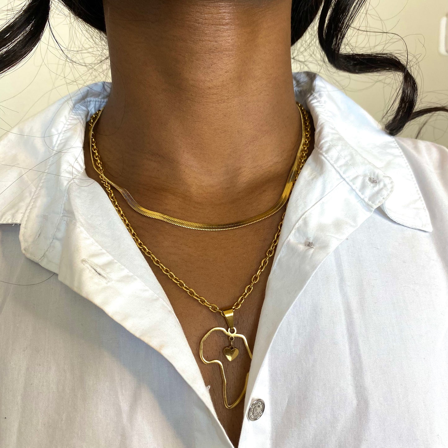 African heart necklace