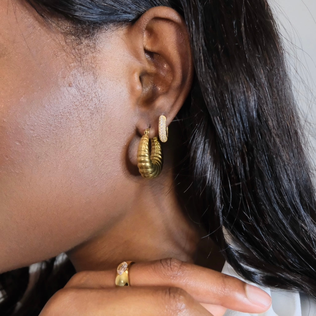 Everyday Croissant Hoop Earring