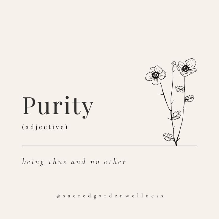 Purity without the shame