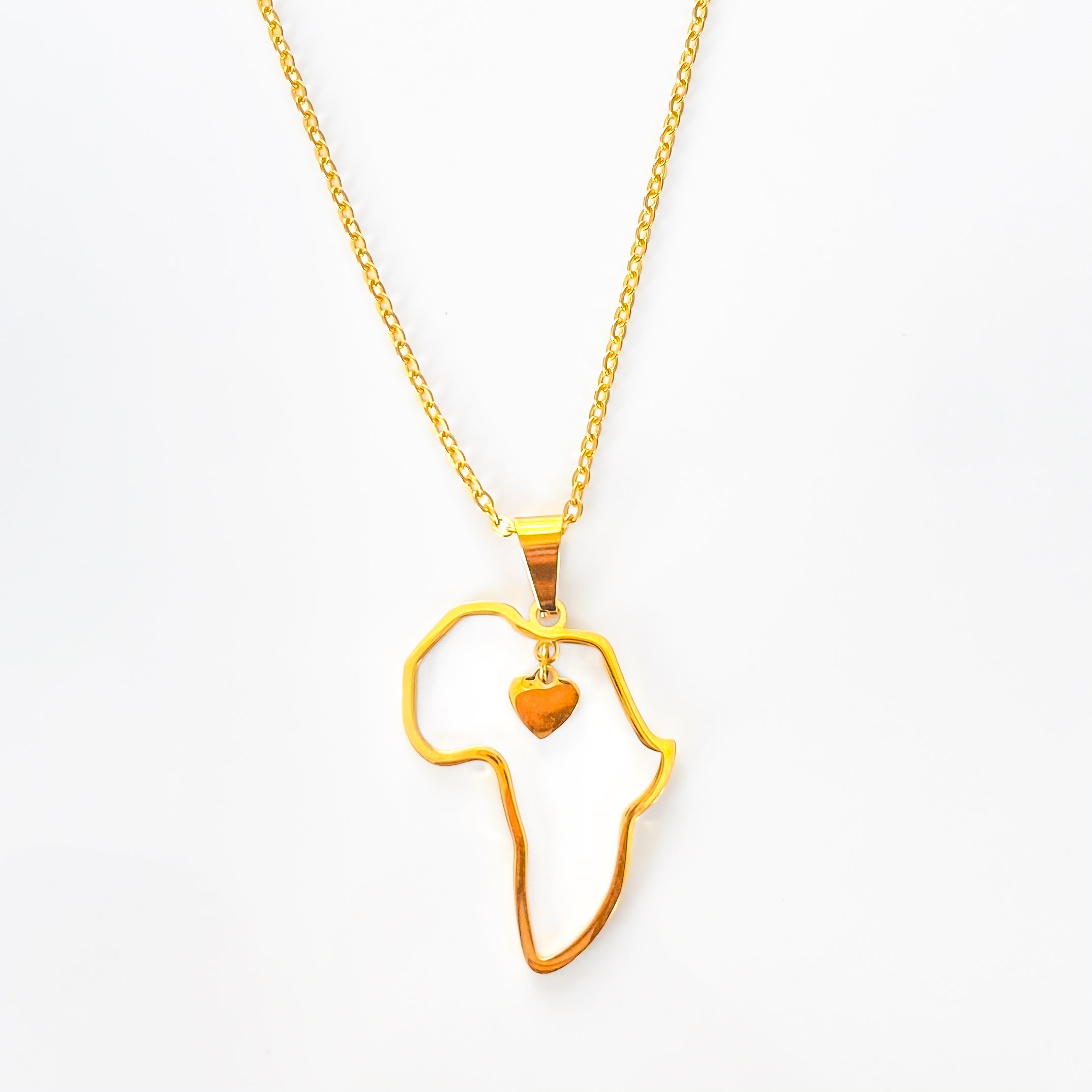 African heart necklace