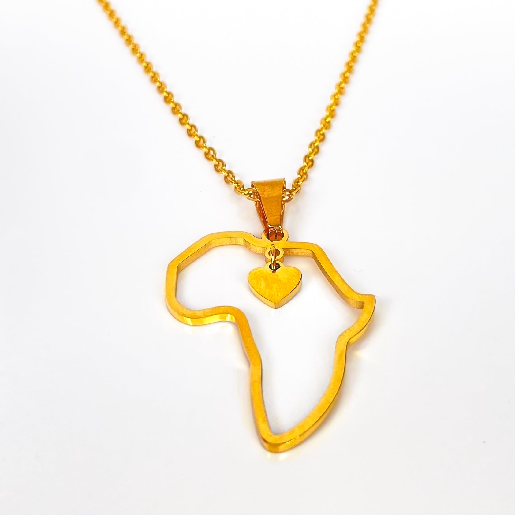 African heart necklace