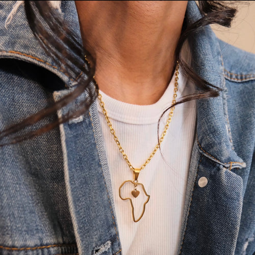 African heart necklace